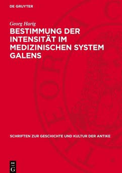Cover Bestimmung der Intensität im medizinischen System Galens