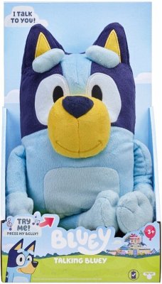 Cover Moose Toys 300179 - BLUEY Sprechende Plüschfigur (DE/FR/NL), 33 cm