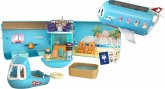 Moose Toys 300178 - BLUEY Flugzeug 3-in-1-Verwandlungsspielset (Flugzeug/Boot/Hotel), 25+ Soundfunktionen