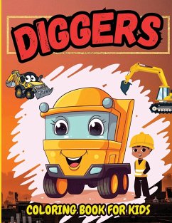 Diggers Coloring Book For Kids - Tobba