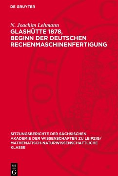 Cover Glashütte 1878, Beginn der Deutschen Rechenmaschinenfertigung