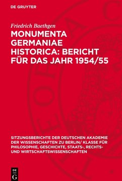 Cover Monumenta Germaniae Historica: Bericht für das Jahr 1954/55