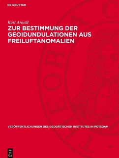 Cover Zur Bestimmung der Geoidundulationen aus Freiluftanomalien