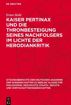 Cover Kaiser Pertinax und die Thronbesteigung seines Nachfolgers im Lichte der Herodiankritik