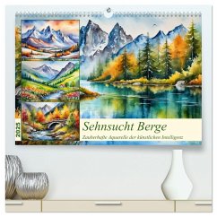 Sehnsucht Berge (hochwertiger Premium Wandkalender 2025 DIN A2 quer), Kunstdruck in Hochglanz - Calvendo