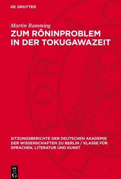 Cover Zum Rôninproblem in der Tokugawazeit