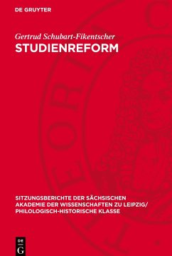 Studienreform - Schubart-Fikentscher, Gertrud