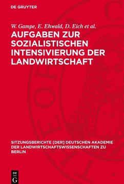 Cover Aufgaben zur sozialistischen Intensivierung der Landwirtschaft