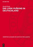 Die Lyrik Pu¿kins in Deutschland