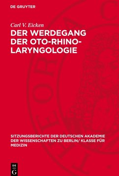 Cover Der Werdegang der Oto-Rhino-Laryngologie