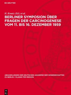 Cover Berliner Symposion über Fragen der Carcinogenese vom 11. bis 16. Dezember 1959