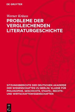 Probleme der vergleichenden Literaturgeschichte - Kräuss, Werner