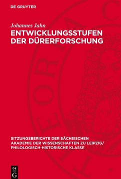 Cover Entwicklungsstufen der Dürerforschung