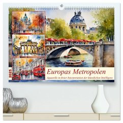 Europas Metropolen (hochwertiger Premium Wandkalender 2025 DIN A2 quer), Kunstdruck in Hochglanz - Calvendo;Kleemann, Claudia