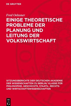 Cover Einige theoretische Probleme der Planung und Leitung der Volkswirtschaft