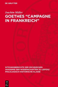 Goethes ¿Campagne in Frankreich¿ - Müller, Joachim