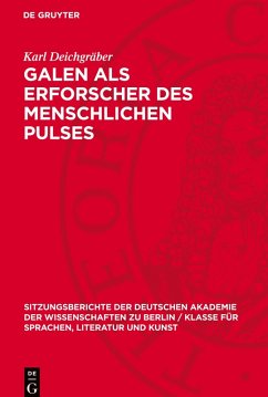 Cover Galen als Erforscher des menschlichen Pulses
