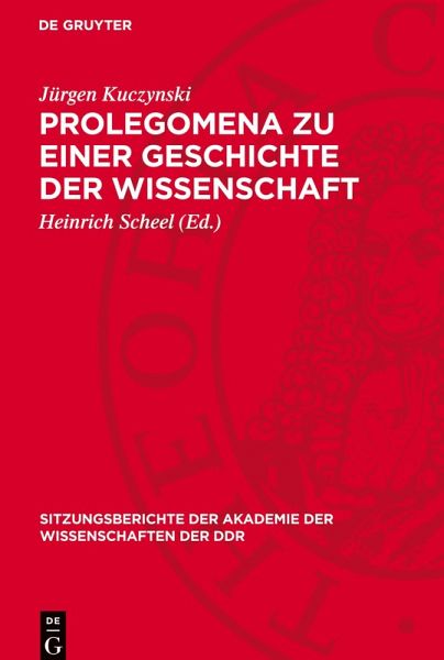 Prolegomena zu einer Geschichte der Wissenschaft