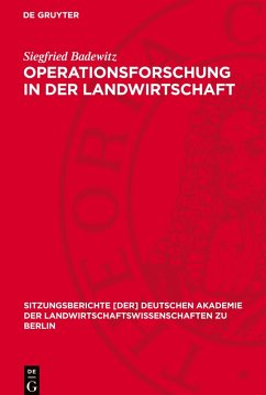 Cover Operationsforschung in der Landwirtschaft