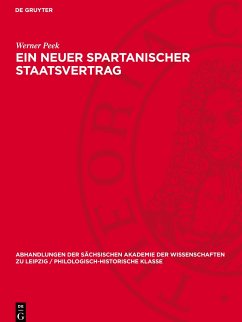 Ein Neuer spartanischer Staatsvertrag - Peek, Werner