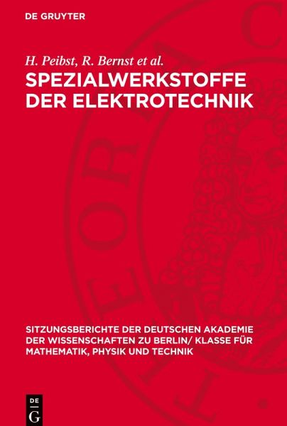 Spezialwerkstoffe der Elektrotechnik