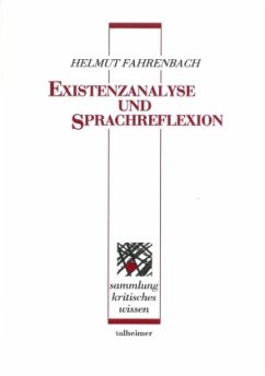 Cover Existenzanalyse und Sprachreflexion