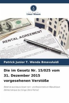 Die im Gesetz Nr. 15/025 vom 31. Dezember 2015 vorgesehenen Verstöße - Wenda Bmavuluidi, Patrick Junior T.