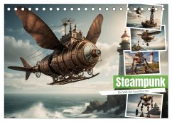 Steampunk - Die Welt der Leuchttürme (Tischkalender 2025 DIN A5 quer), CALVENDO Monatskalender