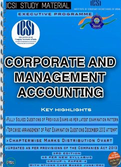 Cover Corporate and Management Accounting - Icsi Study Material (eBook, ePUB)