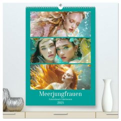 Meerjungfrauen ¿ Entzückende Fabelwesen (hochwertiger Premium Wandkalender 2025 DIN A2 hoch), Kunstdruck in Hochglanz - Calvendo;Brunner-Klaus, Liselotte