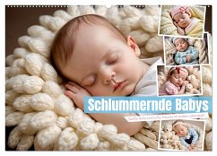 Schlummernde Babys (Wandkalender 2025 DIN A2 quer), CALVENDO Monatskalender