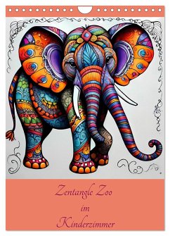 Zentangle Zoo im Kinderzimmer (Wandkalender 2025 DIN A4 hoch), CALVENDO Monatskalender - Calvendo;Bild, Issa