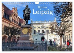 Buntes Leipzig (Wandkalender 2025 DIN A4 quer), CALVENDO Monatskalender