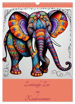 Zentangle Zoo im Kinderzimmer (Wandkalender 2025 DIN A3 hoch), CALVENDO Monatskalender - Calvendo;Bild, Issa