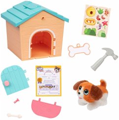 Cover Moose Toys 300215 - Little Live Pets, My Puppy's Home Mini, Spielset mit Plüschwelpe & Hundehütte und Zubehör, Orange