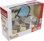 SpielMaus Küche Edelstahl Topfset, 9-teilig SpielMaus Küche Edelstahl Topfset, 9-teilig