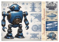 Steampunk - Blaupausen (Tischkalender 2025 DIN A5 quer), CALVENDO Monatskalender