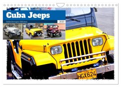 Cuba Jeeps - Geländewagen Oldtimer (Wandkalender 2025 DIN A4 quer), CALVENDO Monatskalender - Calvendo;Löwis of Menar, Henning von