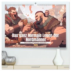 Das ganz normale Leben der Nordmänner (hochwertiger Premium Wandkalender 2025 DIN A2 quer), Kunstdruck in Hochglanz