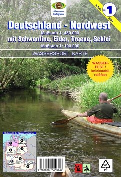 Wassersport-Wanderkarte / Deutschland Nordwest für Kanu- und Rudersport - Jübermann, Erhard