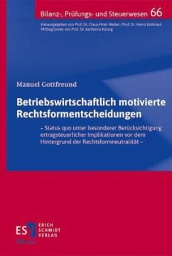 Betriebswirtschaftlich motivierte Rechtsformentscheidungen - Gottfreund, Manuel