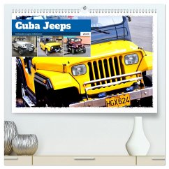 Cuba Jeeps - Geländewagen Oldtimer (hochwertiger Premium Wandkalender 2025 DIN A2 quer), Kunstdruck in Hochglanz - Calvendo;Löwis of Menar, Henning von