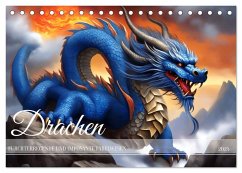 Drachen - Furchterregende und imposante Fabelwesen (Tischkalender 2025 DIN A5 quer), CALVENDO Monatskalender