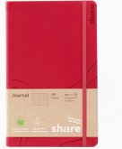 share Notizbuch A5 punktkariert rot