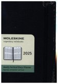 Moleskine Classic 12 Month 2025 Weekly Vertical Planner, Hard Cover, Pocket (3.5&quote; x 5.5&quote;), Black, 144 pages