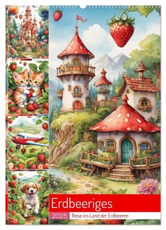 Erdbeeriges - Reise ins Land der Erdbeeren (Wandkalender 2025 DIN A2 hoch), CALVENDO Monatskalender - Calvendo;Hinz, Stanley