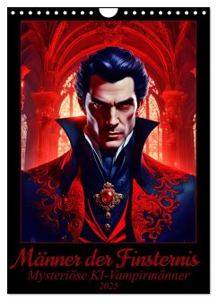 Männer der Finsternis - Mysteriöse KI-Vampirmänner (Wandkalender 2025 DIN A4 hoch), CALVENDO Monatskalender