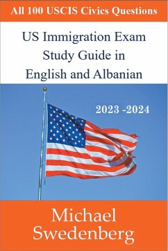 Cover US Immigration Exam Study Guide in English and Albanian