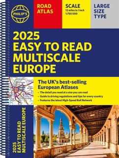 2025 Philip's Easy to Read Multiscale Road Atlas Europe - Philip's Maps