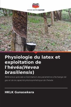 Physiologie du latex et exploitation de l'hévéa(Hevea brasiliensis) - Gunasekera, HKLK